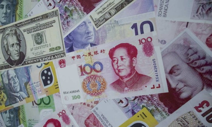euro ou yuan moeda